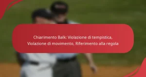 Chiarimento Balk: Violazione di tempistica, Violazione di movimento, Riferimento alla regola